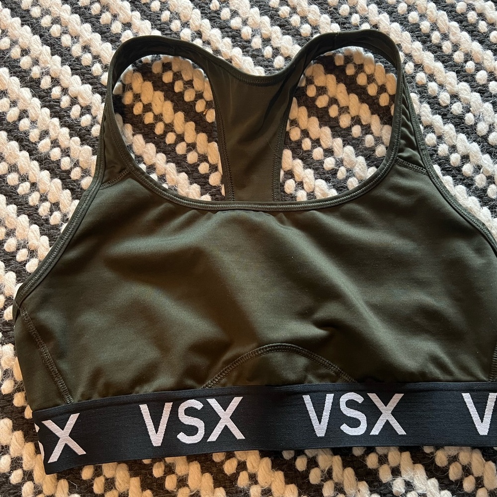 Victoria’s Secret Victoria Sport VSX Khaki Green Sports Bra